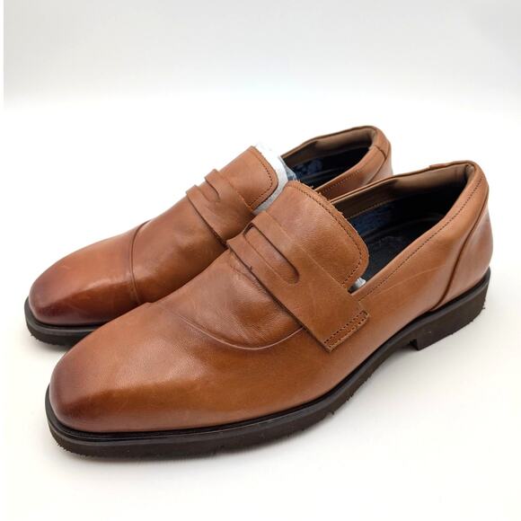 Thomas & Vine Zenith Dress Loafer Shoes Men's Cognac Size US8.5 EU41.5 - Picture 1 of 11